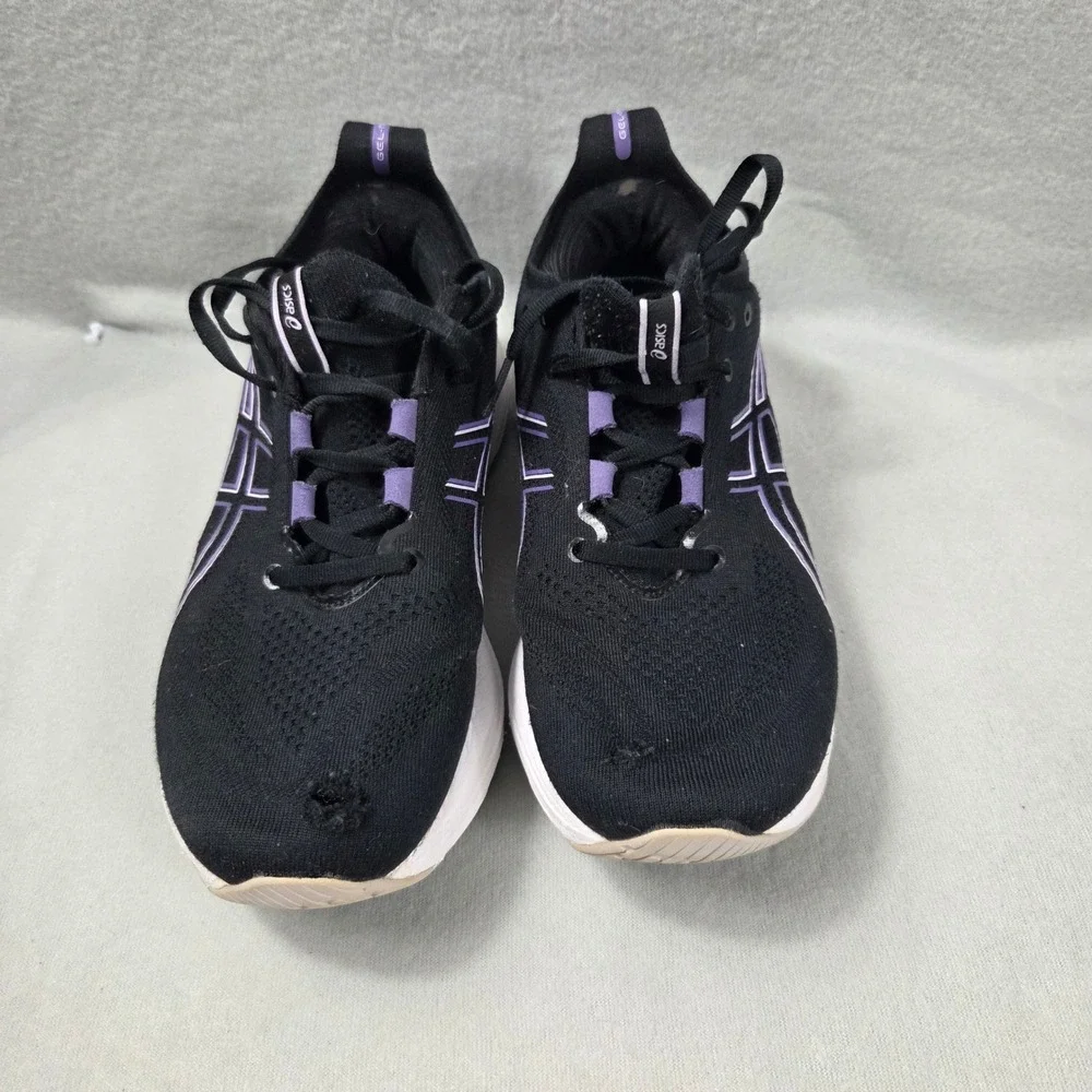 ASICS Gel-Nimbus 26 Womens Running Shoes Black Purple 1012B601 Size 7.5
